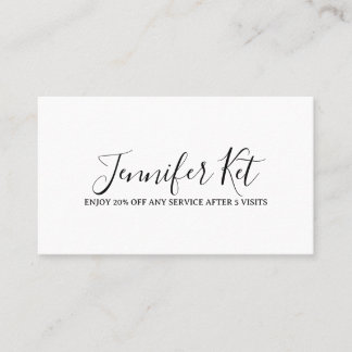 Tarjeta De Visita Salon spa business discount offer website visits a