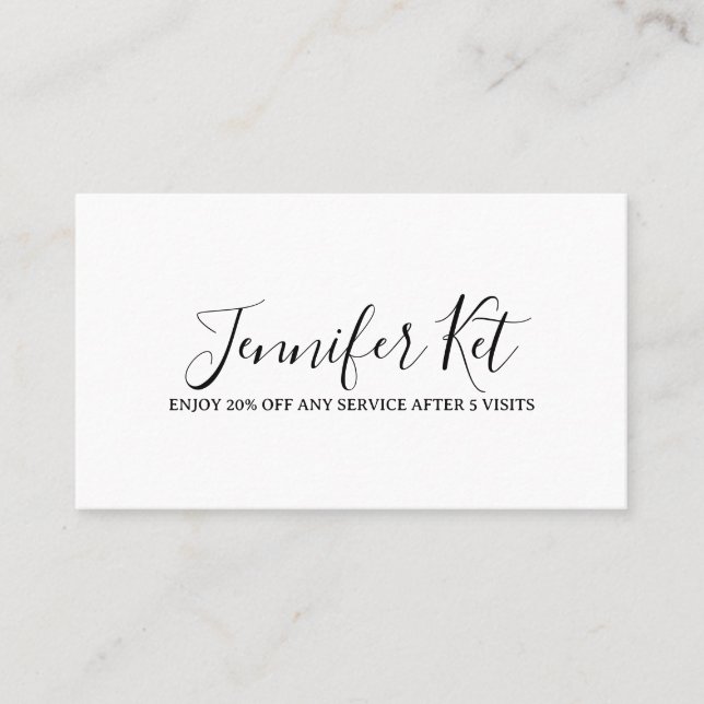 Tarjeta De Visita Salon spa business discount offer website visits a (Anverso)