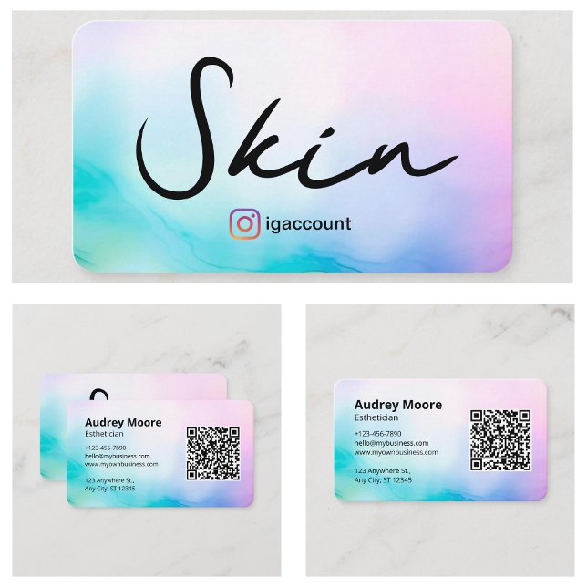 Tarjeta De Visita Salon Spa Esthetician (Salon Spa Esthetician Business Card
)