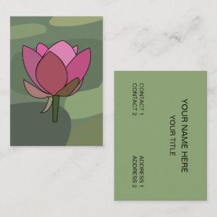 Tarjeta De Visita Salón Spa Flor de Loto Rosa