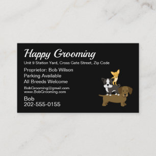 Tarjeta De Visita Salon y nombramiento de Perro Grooming