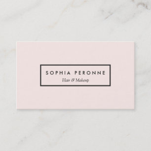 Tarjeta De Visita Salón y Spa de belleza rosa claro y sencillo