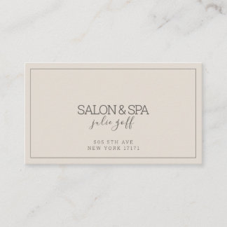 Tarjeta De Visita Salón y Spa Profesional Moderno