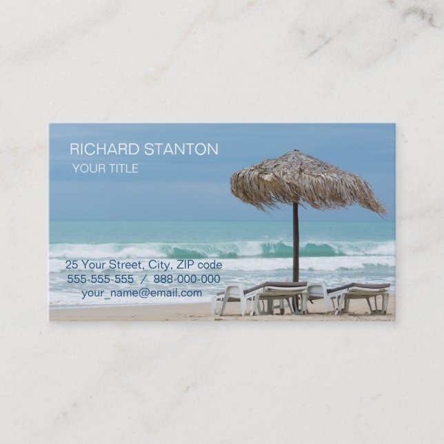 Tarjeta De Visita Salones de la playa (Anverso)