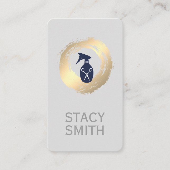 Tarjeta De Visita Salones de pulverización de botellas de agua cepil (Anverso)