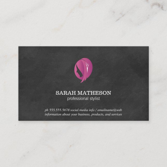 Tarjeta De Visita Salones de pulverización de botellas de estilo per (Anverso)