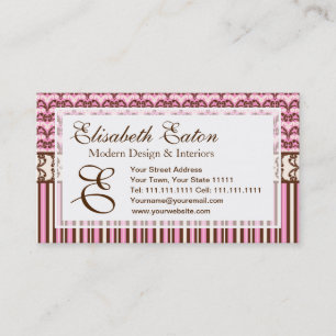 Tarjeta De Visita Saloon Elegant Wild Cowgirl Damask