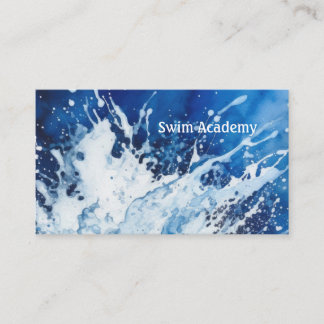 Tarjeta De Visita salpicadura del instructor de natación