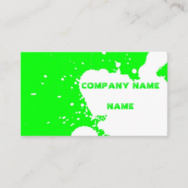 Tarjeta De Visita Salpicadura divertida (Anverso)