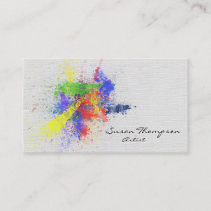 Tarjeta De Visita Salpicaduras de la pintura del artista