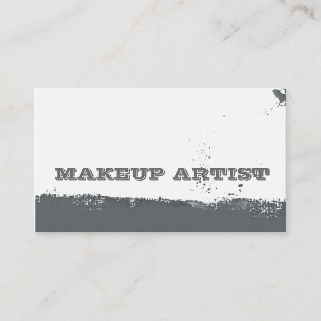 Tarjeta De Visita Salpicaduras grises de la pintura del extracto (Anverso)