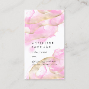 Tarjeta De Visita salpicaduras rosadas con tinta de alcohol