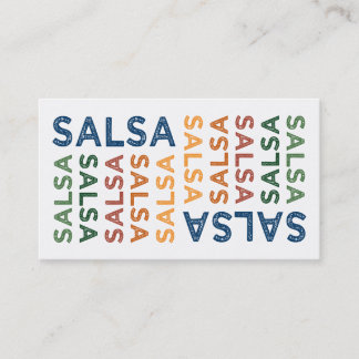 Tarjeta De Visita Salsa Cute Colorful
