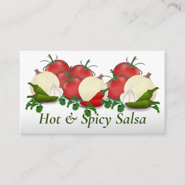 Tarjeta de visita Salsa Hot Peppers (Anverso)