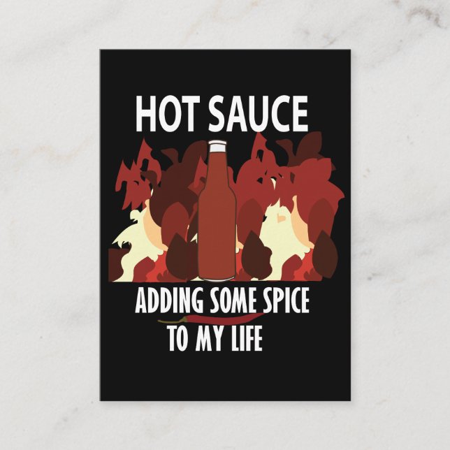 Tarjeta De Visita Salsa Picante Ketchup Fuego Rojo Chile Pimiento Co (Anverso)