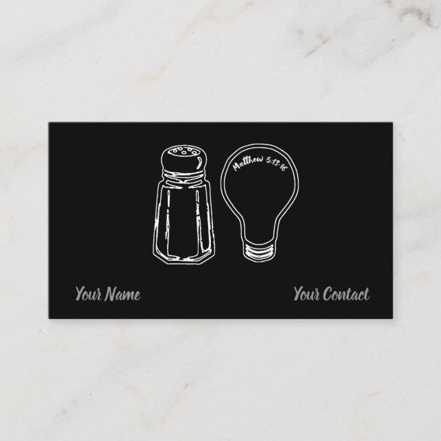 Tarjeta De Visita Salt & Light (Anverso)