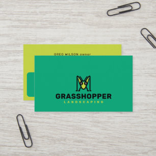 Tarjeta De Visita Saltamontes Mascota Césped y Jardín