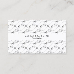 Tarjeta De Visita Saltando Caballo Caballo Entrenador de caballo