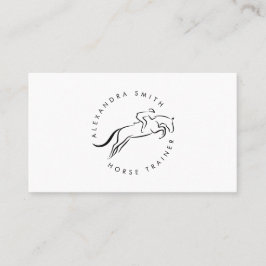 Tarjeta De Visita Saltando Caballo | Caballo | Entrenador de caballo