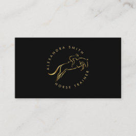 Tarjeta De Visita Saltando Caballo | Caballo | Entrenador de caballo