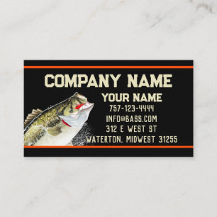 Tarjeta De Visita Salto de Bass de Largemouth