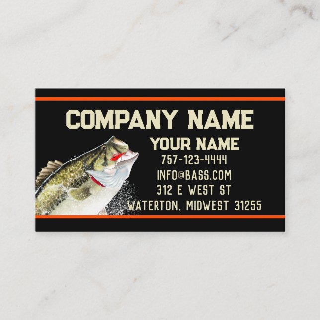 Tarjeta De Visita Salto de Bass de Largemouth (Anverso)