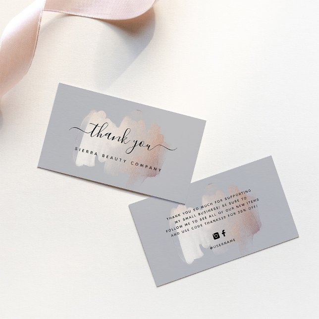 Tarjeta De Visita Salto de pincel de moda | Pequeñas empresas Gracia (Subido por el creador)