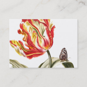 Tarjeta De Visita Salud alternativa floral de la mariposa del