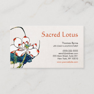 Tarjeta De Visita Salud, bienestar y curación de las flores blancas