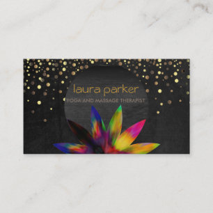 Tarjeta De Visita Salud curativa de la yoga del logotipo de la flor