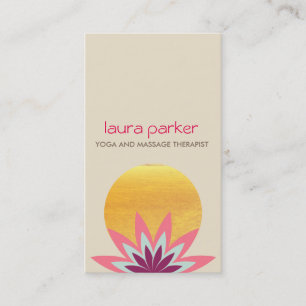 Tarjeta De Visita Salud curativa de Lotus de la flor de la yoga