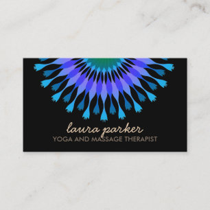 Tarjeta De Visita Salud curativa de Lotus de la flor de la yoga