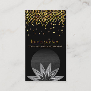 Tarjeta De Visita Salud curativa de Lotus del oro de la flor de la