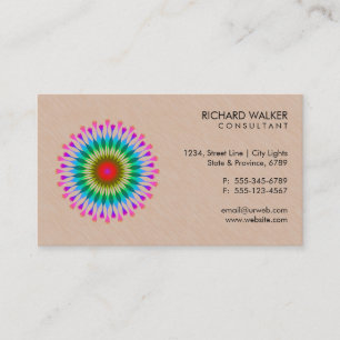 Tarjeta De Visita Salud de madera floral de la salud del logotipo