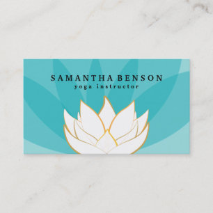 Tarjeta De Visita Salud elegante de la meditación de la yoga del