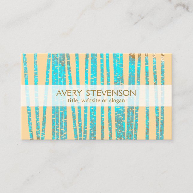 Tarjeta De Visita Salud holística y bienestar natural de Bambú (Anverso)