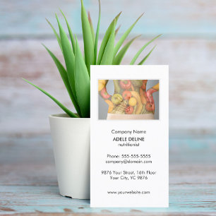 Tarjeta De Visita Salud limpia única de la dieta del nutricionista