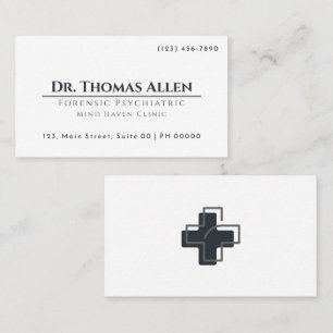 Tarjeta De Visita Salud psiquiátrica Minimalista moderna y limpia