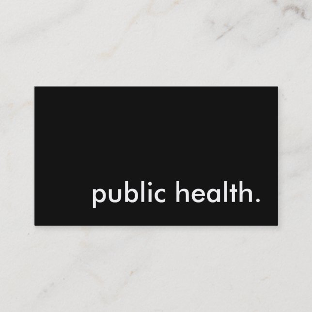 Tarjeta De Visita salud pública. (Anverso)