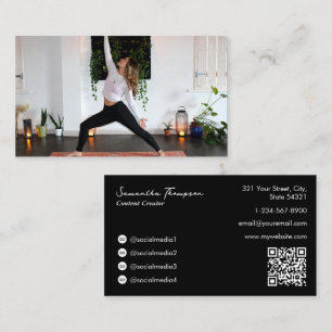 Tarjeta De Visita Salud Wellness Influencer Contenido Creador Foto