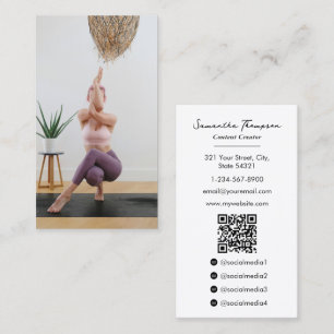 Tarjeta De Visita Salud Wellness Influencer Contenido Creador Foto