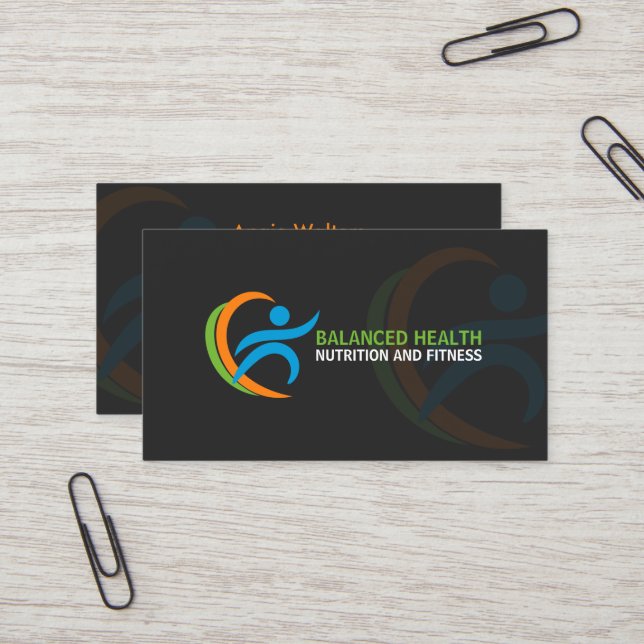 Tarjeta De Visita Salud y coche de la nutrición (Anverso/Reverso In Situ)