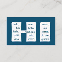 Saludo a los idiomas internacionales de las franja