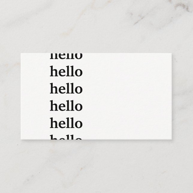 Tarjeta De Visita Saludo de Hola (Anverso)