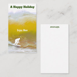 Tarjeta De Visita Saludo de vacaciones de Surf Cita
