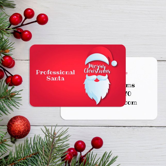 Tarjeta De Visita Saludos de Santa (Christmas Santa Visiting Cards)