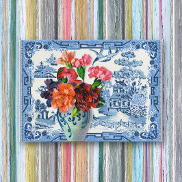 Tarjeta De Visita Saludos salvajes azules