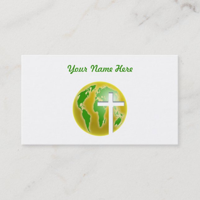 Tarjeta De Visita Salvación del mundo, su nombre aquí (Anverso)