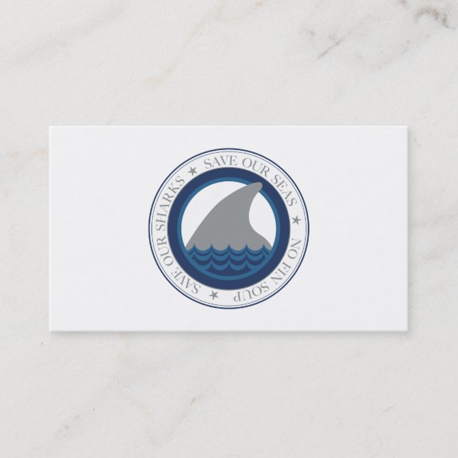 Tarjeta De Visita salvar a nuestros tiburones (Anverso)