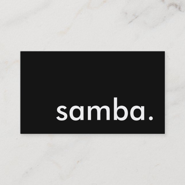 Tarjeta De Visita samba. (Anverso)
